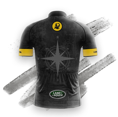 Front view of an exclusive La Ruta mountain bike jersey